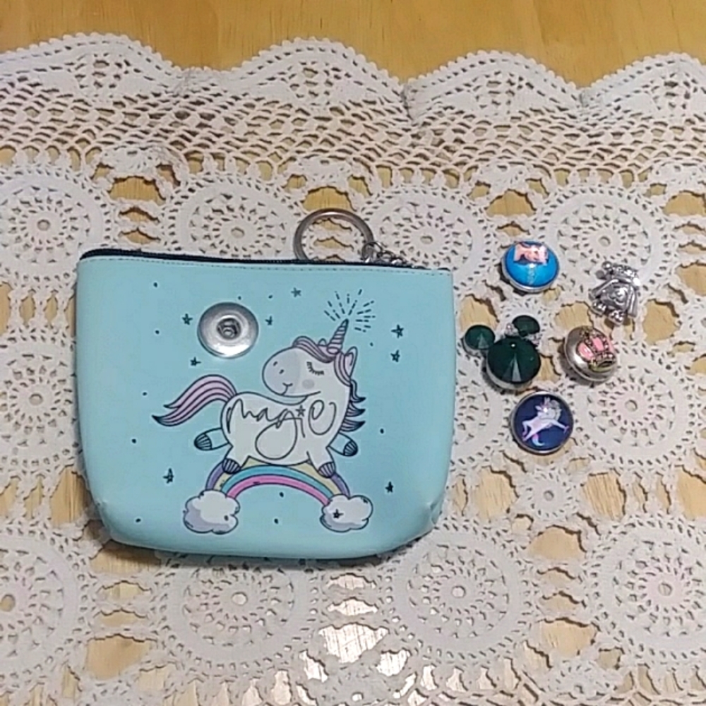 Snap Jewelry unicorn change purse with Snap Jewelry  Buttons